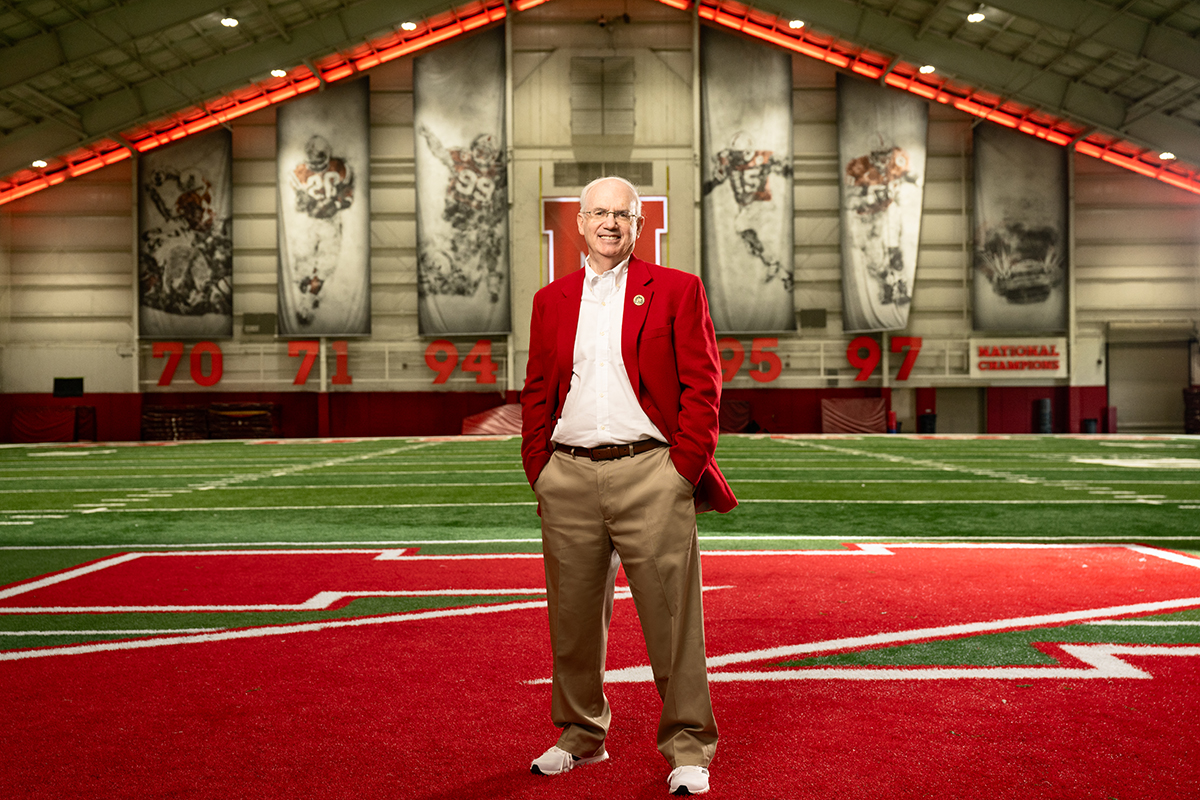 President Jeff Gold in the Hawks Championship Center